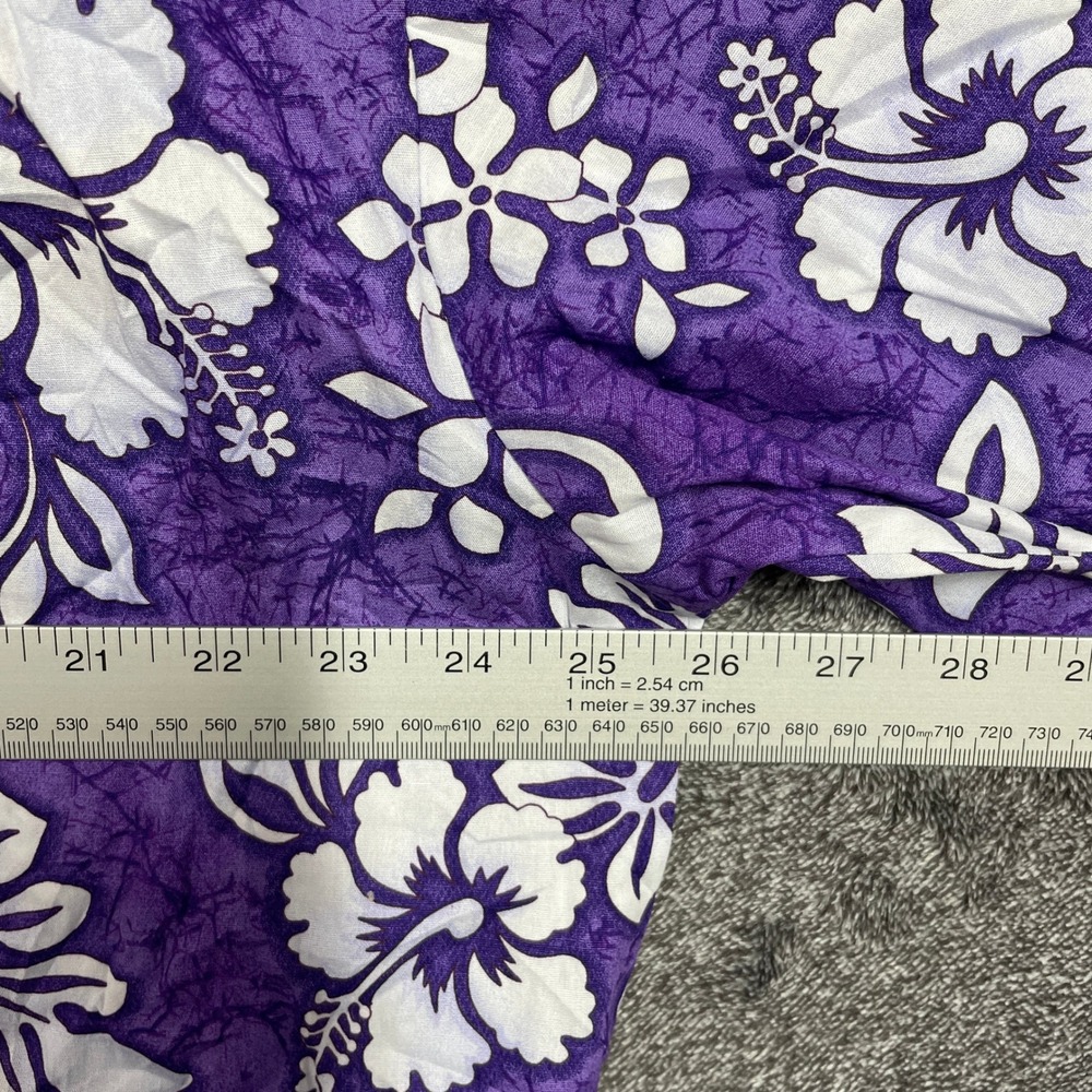 Vintage Aloha Republic Hawaiian Shirt Mens XL Purple Floral Made in Hawaii USA - Picture 8 of 8